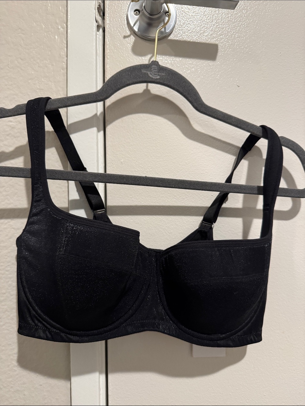 HSIA Black shimmer Underwire Bra with Supportive Cups - never worn